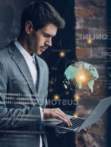 man with laptop in his hand